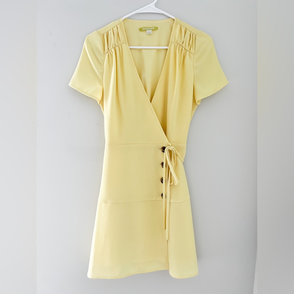 Gianni Bini Yellow Wrap Dress